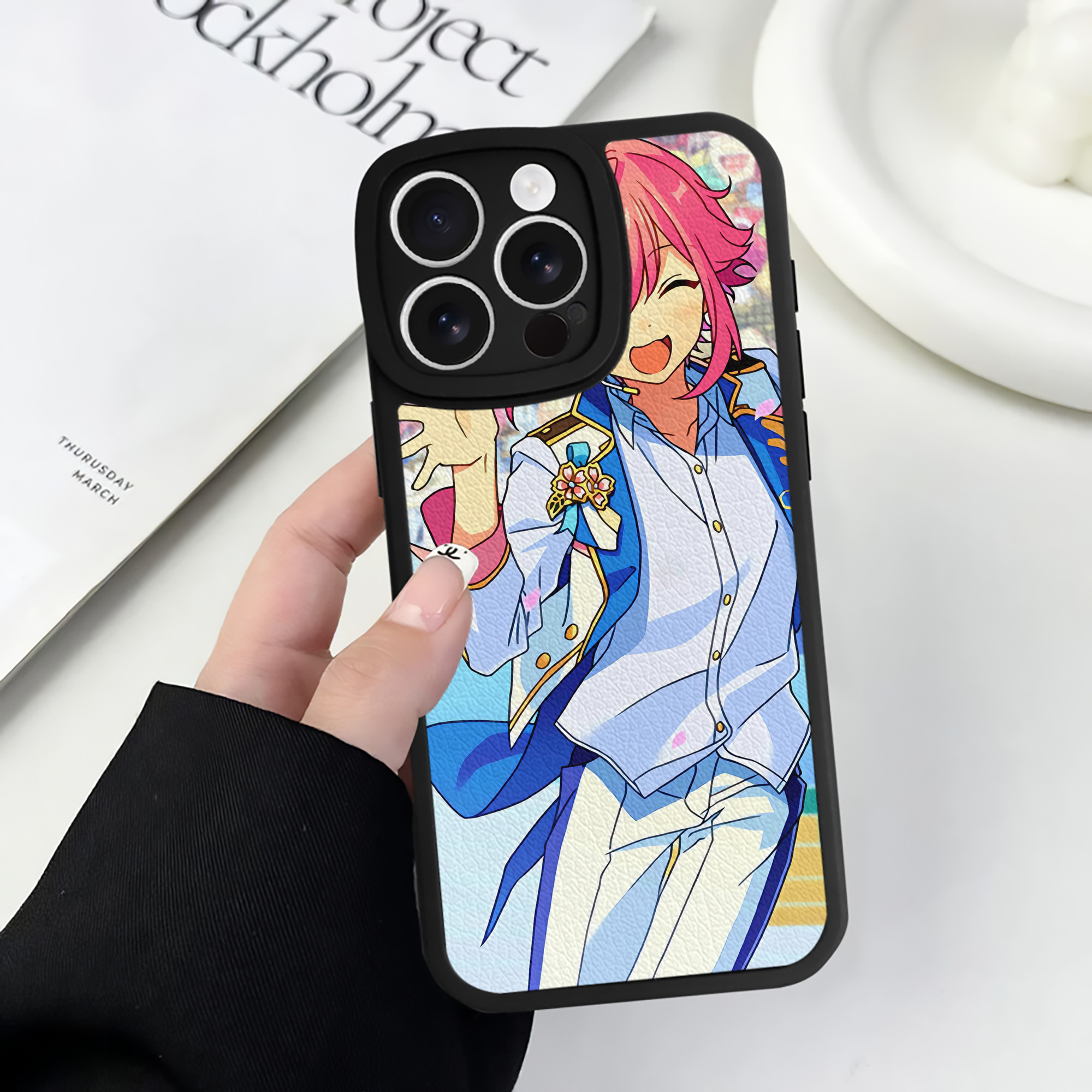 （画像用） あんさんぶるスターズ! Ensemble Stars 【iPhone 16シリーズ対応】シリコンスマホケース（レザー調） 材質：シリコン